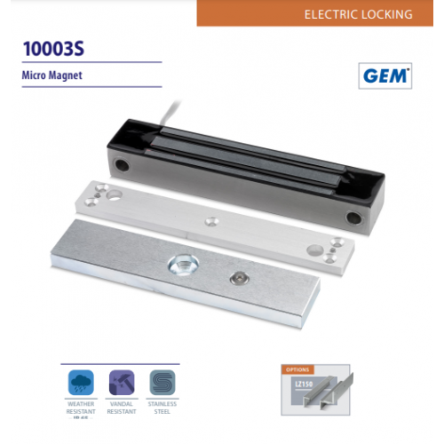 ICS (GEM 10003S) IP65 MICRO MAGNET SS Holding force up to 300lbs (136Kg)