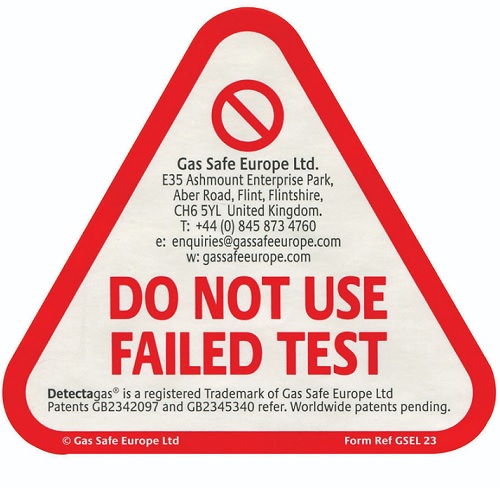 GSEL 23, Failed Test Stickers for CO and Smoke Alarms (50 Stickers)