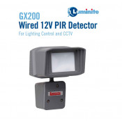 GX200, 12-volt external PIR detector 15m/40m and curtain