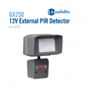 GX250, 12-volt external PIR detector for CCTV 15m/40m and curtain (anti tamper)