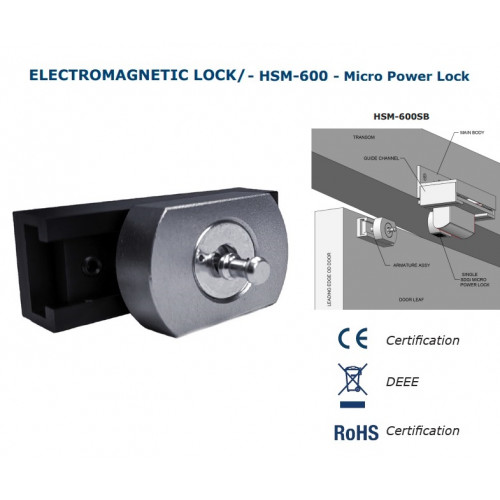 CDV (HSM-600SB) Single high security maglock with adjustable bracket 680kg