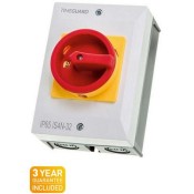 Timeguard (IS4N-32) Weathersafe Rotary Isolator Switch – 4 Pole 32A