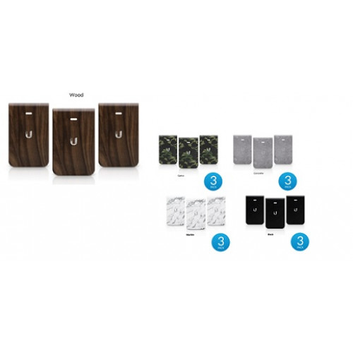 UniFi, IW-HD-WD-3, 3-Pack (Wood) Design Upgradable Casing for IW-HD