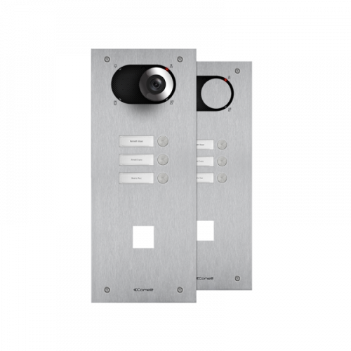 COMELIT (IX0103CO) SWITCH FRONT PLATE, 3 BUTTONS+HOLE 40X40MM