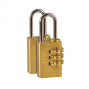 CK Tools, K11020D2, 20mm Brass Combination Padlock - Twin