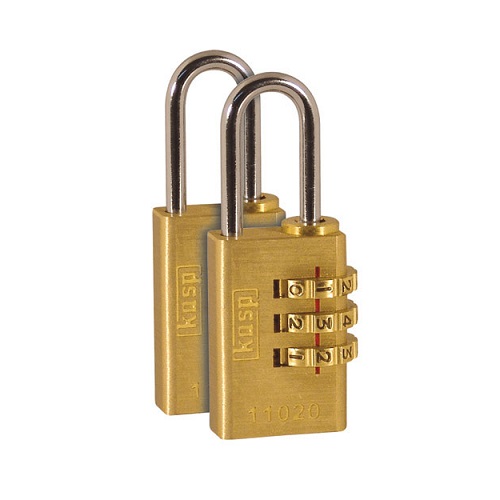 CK Tools, K11020D2, 20mm Brass Combination Padlock - Twin