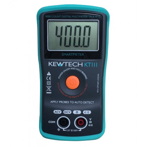 Kewtech, KT111, Digital 500v True RMS Multimeter with Auto Select