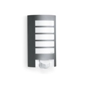 Steinel, L 12/A, Anthracite Sensor Outdoor Light with Aluminium Trim Panel