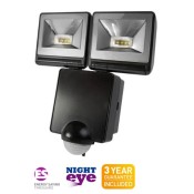 Timeguard (LED200PIRB) 2x 8W LED Energy Saver PIR Floodlight - Black