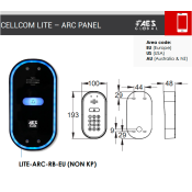 LITE-ARC-RB-EU, Cellcom Lite 4G European Black Fronted Panel (Non KP)