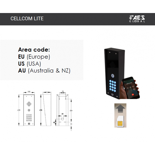 LITE-GSM-IBK-EU, 4G (EU) Imperial Style GSM Intercom with keypad