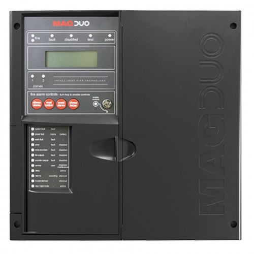 MAGDUO2B, 2 Zone Two Wire Fire Panel - Black