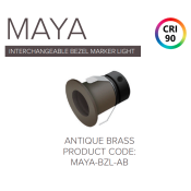 Save Light (MAYA-BZL-AB-3/4K) Maya Antique Brass Bezel with Fitting 3000K/ 4000K