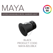 Save Light (MAYA-BZLBLK-3/4K) Maya Black Bezel with Fitting 3000K/ 4000K
