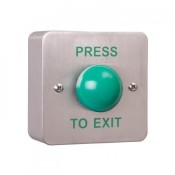 MEXT-EBGB/PTE, STD SS Plate with Large Green Steel Button inc. kobo back box and metal surround with security screws