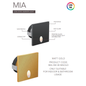 Save Light (MIA-3W-3K-MGOLD-3/4K) MIA MATT GOLD BEZEL with Fitting 3000K/ 4000K