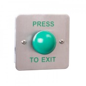 MKOBO-EBGB/PTE, STD SS Plate with Large Green Steel Button inc. kobo back box ONLY and security screws