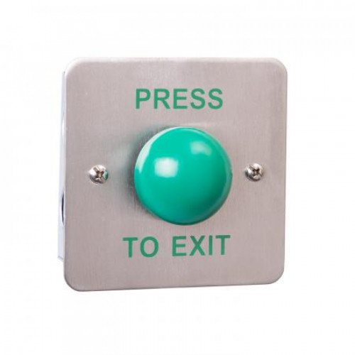 MKOBO-EBGB/PTE, STD SS Plate with Large Green Steel Button inc. kobo back box ONLY and security screws