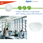 0-103636, MP-872 PG2 PowerG Wireless 360 Degree Long Range Ceiling-Mount PIR Motion Detector