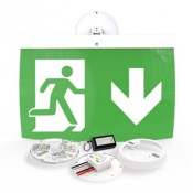 FIREscape Lite (NFW-SDT-EL40D) 40m Maintained Exit Sign Kit - DOWN