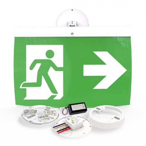 FIREscape Lite (NFW-SDT-EL40R) 40m Maintained Exit Sign Kit - RIGHT