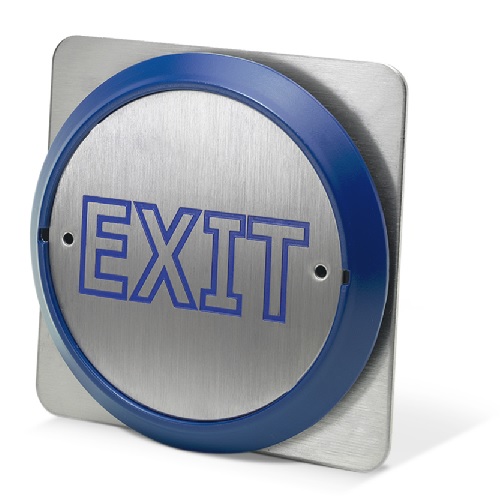 ICS, PBT860-BS-B, Large Button EXIT LOGO - BLUE