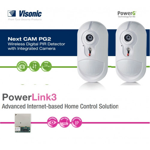Visonic, PG2 IP CAM KIT, PowerMaster Powerlink 3 / 2 IP Camera PIR Kit