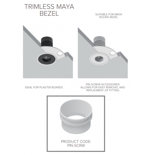 Save Light (PIN-SCRW) Screw Ring White for Maya