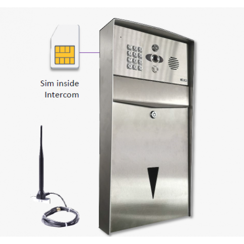 PRAE-4G-LSK-EU, Praetorian 4G Letterbox Stainless with Keypad