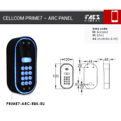 AES (PRIME7-RBK-EU) Cellcom PRIME7 4G European Black Fronted ARC Design with Keypad
