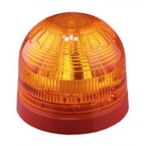 PSB-0060, Beacon (High Power 5J Xenon) Amber/Red, Shallow Base, 10-60 V