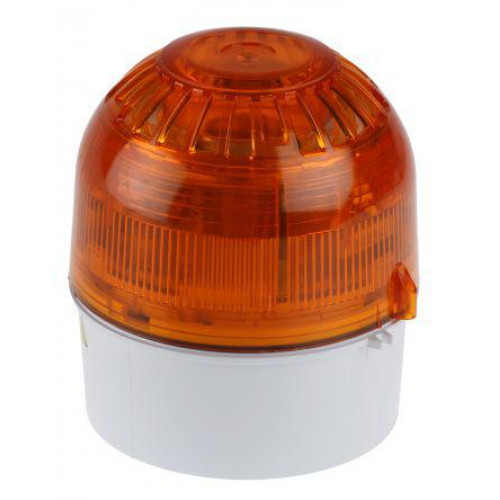 Klaxon, PSC-0060, Sounder/Beacon(LED) AC Amber, White Deep Base