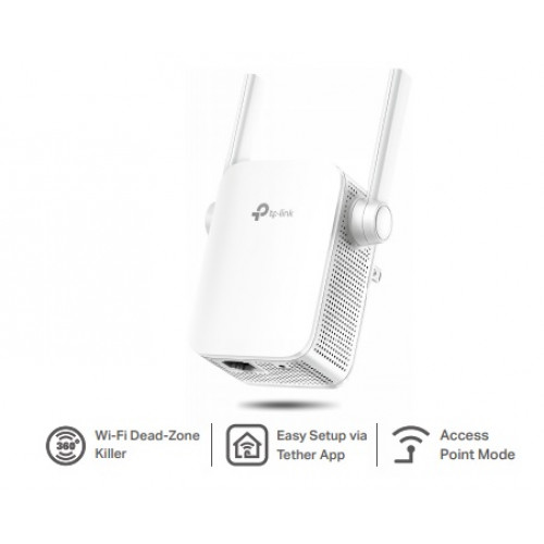 TP-Link, RE205, AC750 Dual Band Wi-Fi Universal Wall-Plug Range Extender