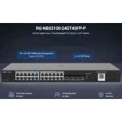 RG-NBS3100-24GT4SFP-P, 28-Port Gigabit Layer 2 Cloud Managed PoE Switch