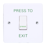 CDVI, RTE-001F, Plastic exit button, standard, flush mount