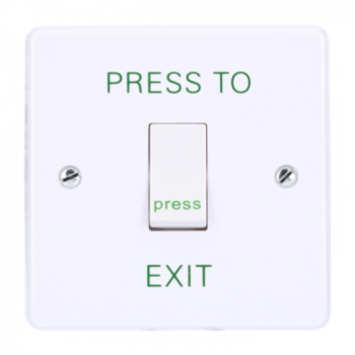 CDVI, RTE-001F, Plastic exit button, standard, flush mount