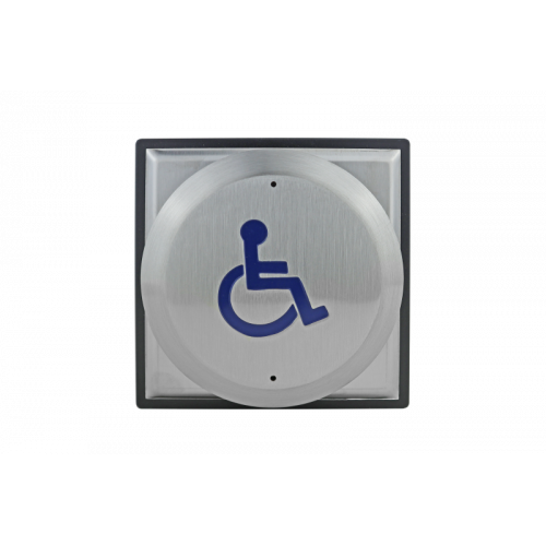 CDVI, RTE-D, Large all-active wheelchair logo exit button, surface mount