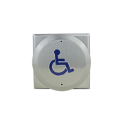 CDVI, RTE-DF, Large all-active wheelchair logo exit button, flush mount