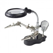 Am-Tech (S2885) Helping Hand Magnifier Set and Soldering Stand With Led