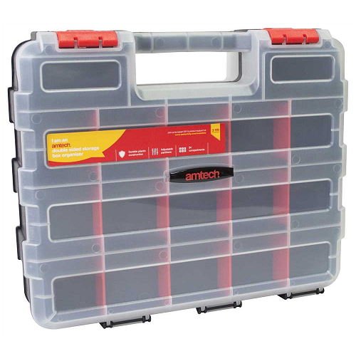 Am-Tech (S6463) 34 Section Double Sided Storage Box