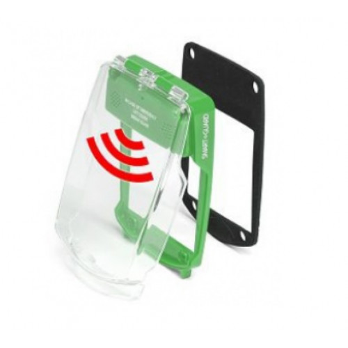 SGE-FS-G, Waterproof Smart+Guard Call Point Cover, Flush, With Sounder, GREEN