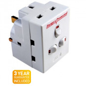 Timeguard (SPA3G) 3-Way Individually Switched Plug-In Surge Protector Adaptor