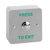 SSP, SPB002F-DP, Flush Mount Double Pole - Screen printed "PRESS TO EXIT"