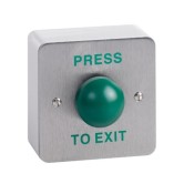 SSP, SPB004S, Surface Mount Green Dome Button Printed "PRESS TO EXIT"