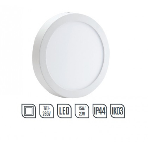 Red Arrow, SPC15W-60, Circular Surface Mount LED Panel 15w 190mm dia - 6000K