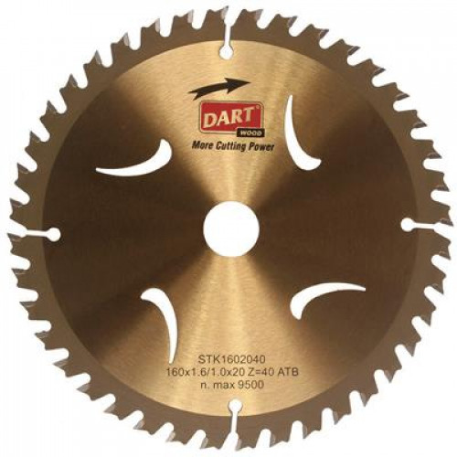 DART (STK1202028) Thin Kerf Gold ATB Wood Saw Blade - 120Dmmx20Bx28Z
