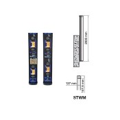 Optex, STWM202RR, 2m Wall Mount 180° Tower - 2 Beams with Heaters