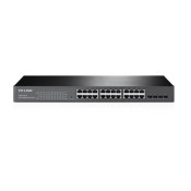 T1600G-28TS(TL-SG2424), 24-Port Gigabit Smart Switch, with 4 SFP Slots