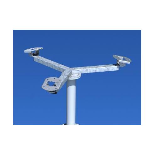 Altron, TB3-600/FM, Top Mounted Triple Fixed Manx CCTV Camera Bracket