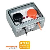 Timeguard (TGV201N) Weathersafe Vision Twin Gang 13A Switched Socket